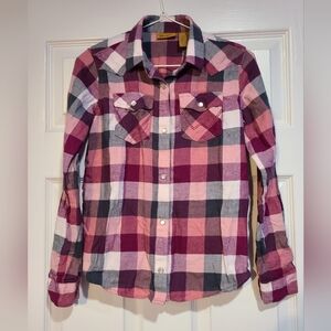 Girl's Wrangler Plaid Snap Shirt
